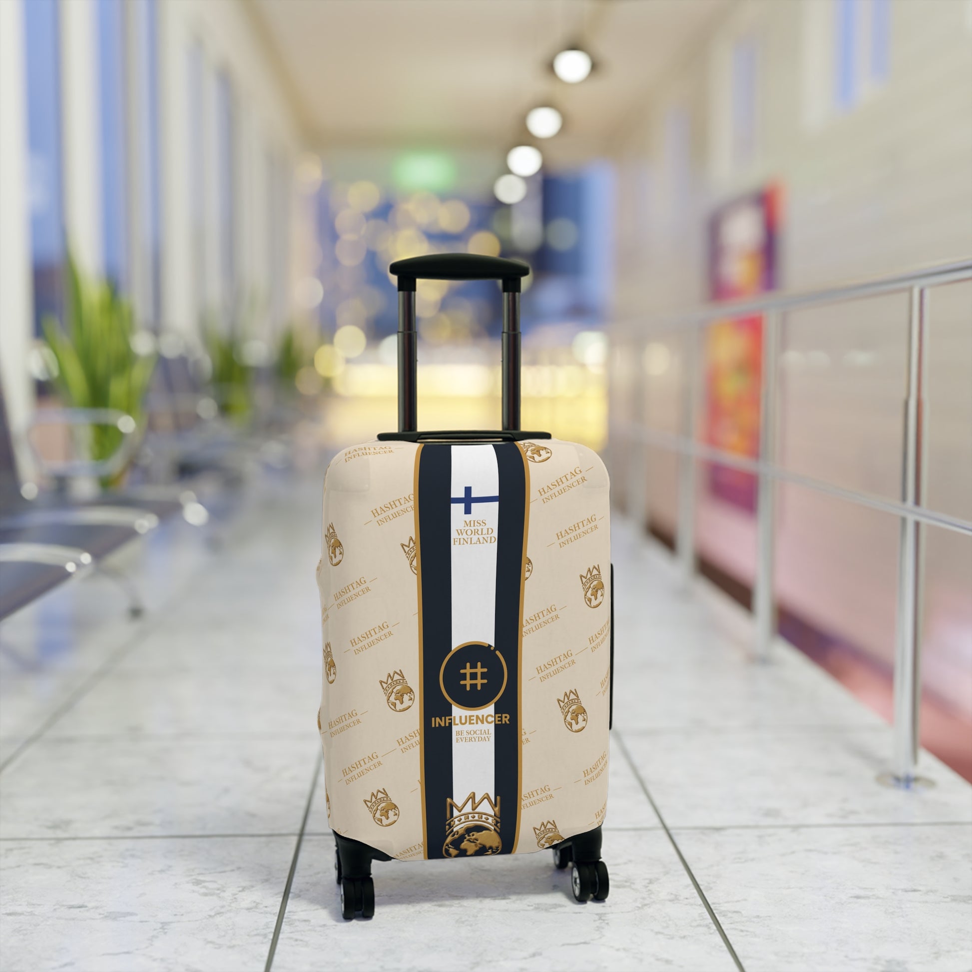Influencer™ Signature Luggage Cover - Miss World Finland 2026 | 21" × 14"