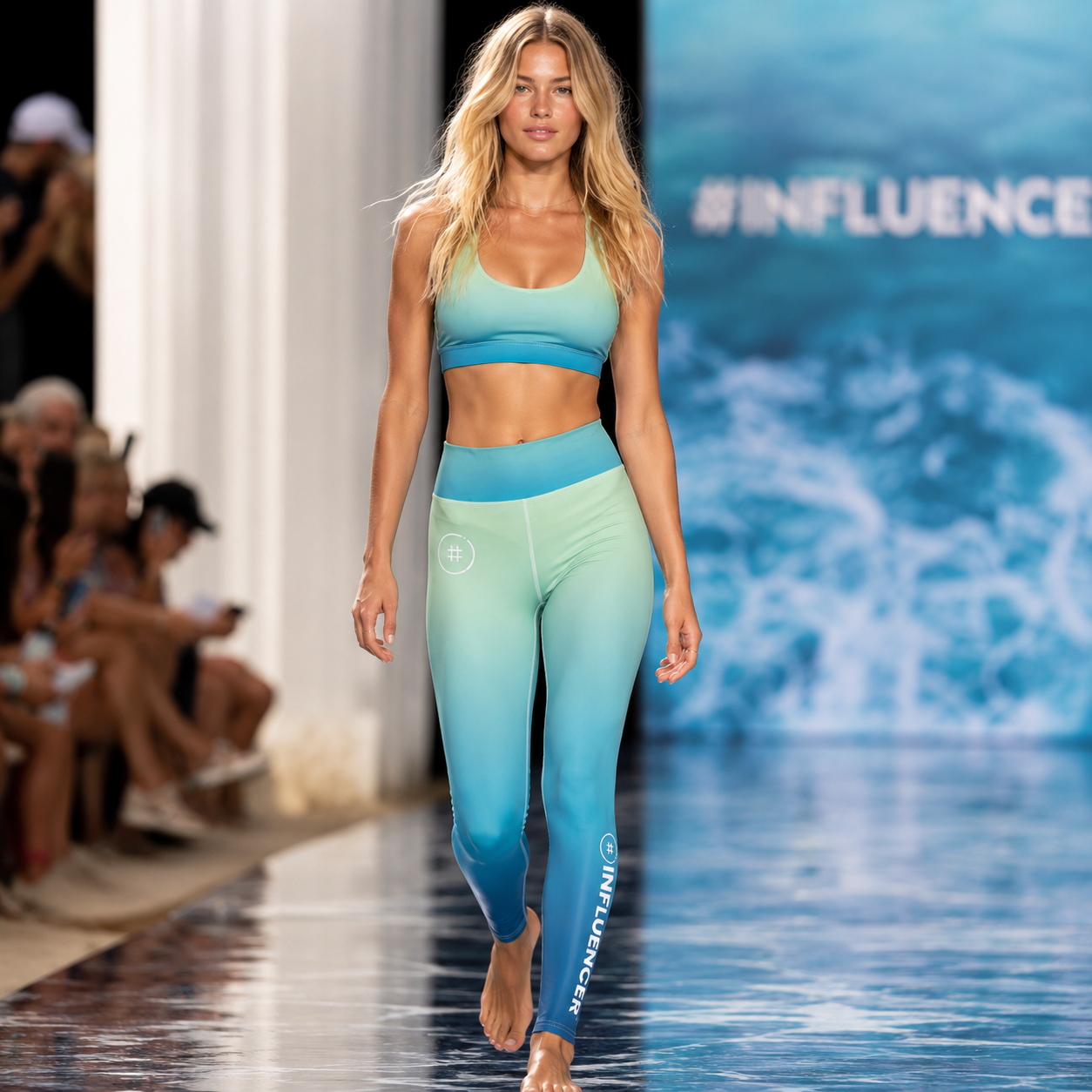 Influencer Ocean Fade Yoga Leggings