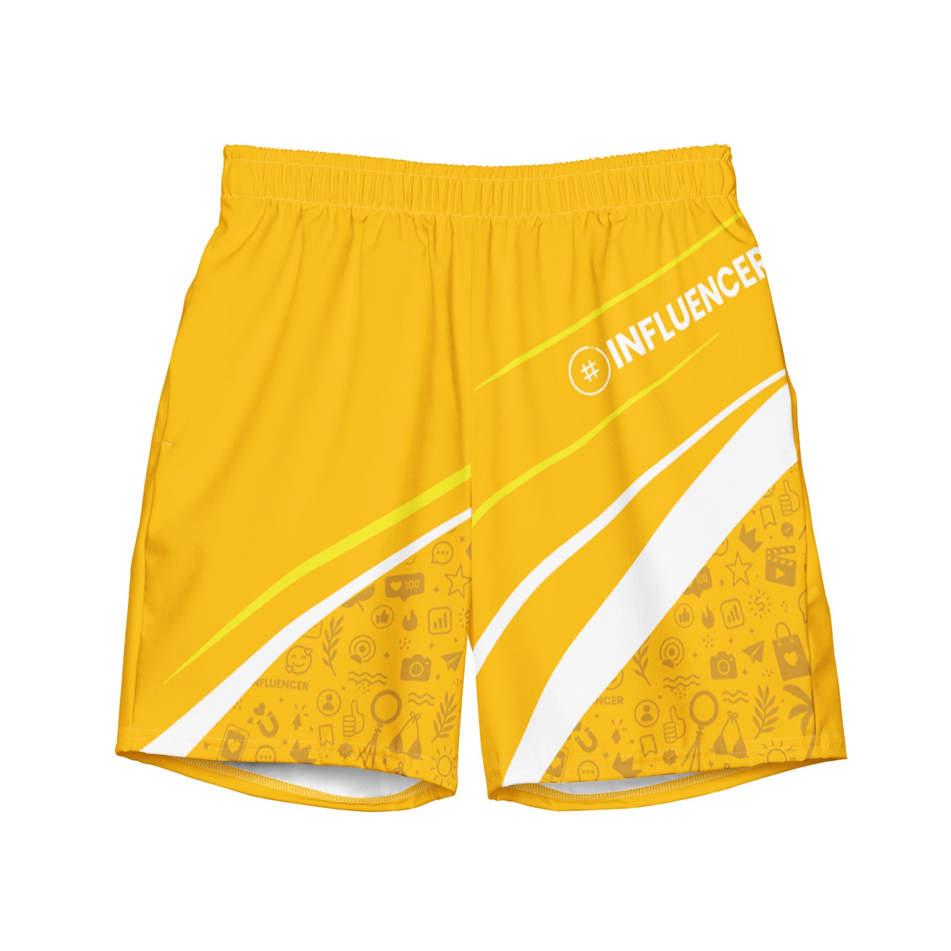 Golden Yellow Influencer Swim Trunks